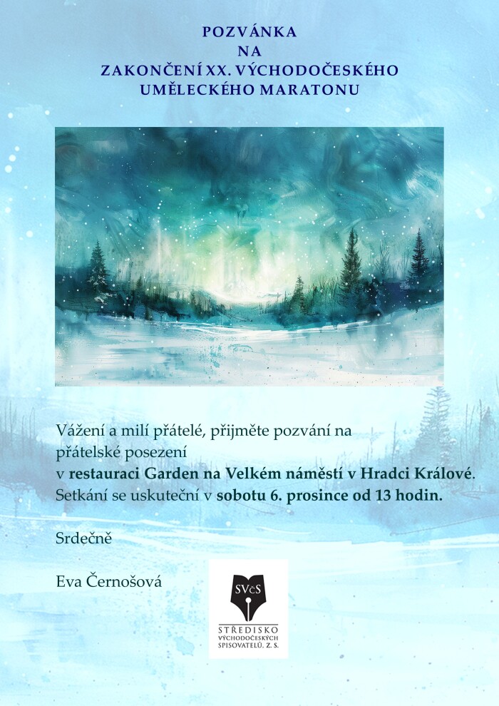 POZVÁNKA NA XX. VÝCHODOČESKÝ UMĚLECKÝ MARATON-ZAKONČENÍ